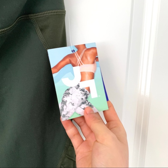 Joy Lab Olive Green Premium Moto Leggings - Picture 2 of 7